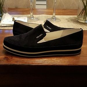 Prada female suede sneakers